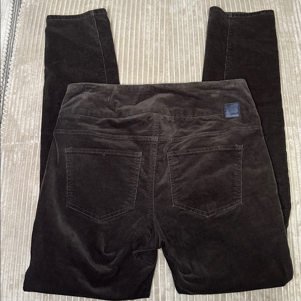 Jag Jeans Brown Corduroy Pants High Rise Skinny size 8 Pull on - Picture 5 of 5